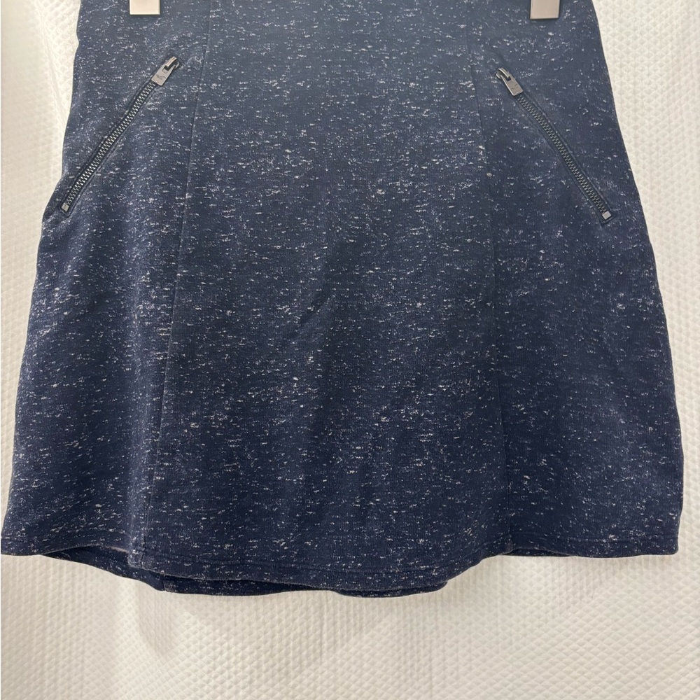 Hollister Dark Blue Mini Skirt with Zipper Details